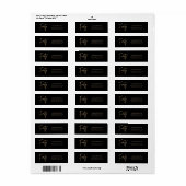 Black & Gold 40th Birthday Return Address Label (Vorne)