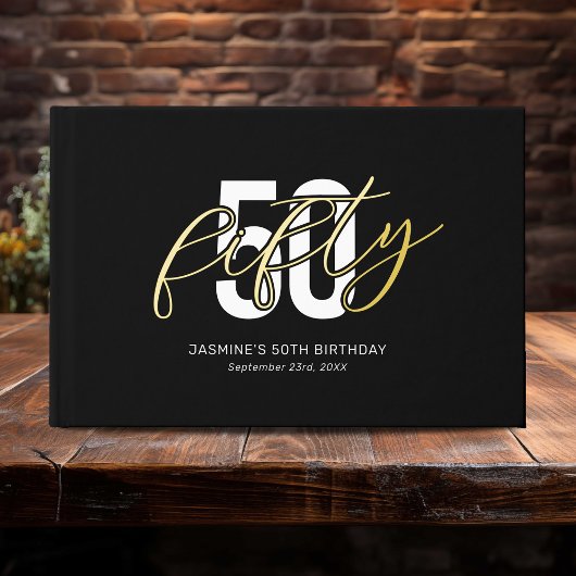 Black Gold 50. Geburtstag Gästebuch