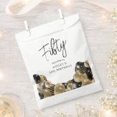 Black Gold 50. Geburtstag Geschenktütchen (Ausgeschnitten)