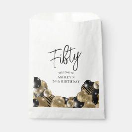 Black Gold 50. Geburtstag Geschenktütchen