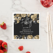 Black Gold 50. Geburtstag Serviette (Beispiel)