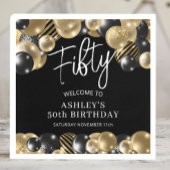 Black Gold 50. Geburtstag Serviette