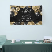 Black Gold 50. Geburtstag Willkommen Banner (Messeveranstaltung)