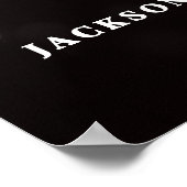 Black Gold 50. Geburtstagsfeier Willkommensschild Poster (Ecke)