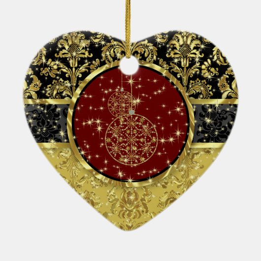 Black & Gold 50. Hochzeitsszenario Keramikornament (Hinten)