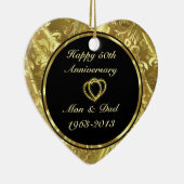 Black & Gold 50. Hochzeitsszenario Keramikornament (Rechts)
