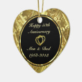 Black & Gold 50. Hochzeitsszenario Keramikornament (Links)