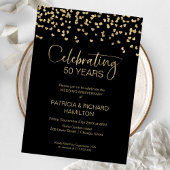 Black Gold 50. Hochzeitstag Einladung