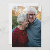 Black Gold 50-jähriges Foto Einladung (Rückseite)