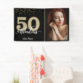 Black Gold 50 und fabelhaftes Birthday Foto Banner (Insitu)