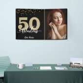 Black Gold 50 und fabelhaftes Birthday Foto Banner (Messeveranstaltung)