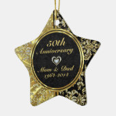 Black & Gold 50. Wedding Anniversary Ornament 2a (Links)