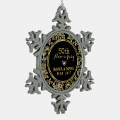 Black & Gold 50. Wedding Anniversary Ornament 2a (Links)