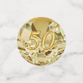 Black Gold 50th Anniversary Table Decoration Ideen Konfetti (Klein Vorderseite)