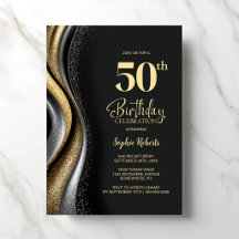 Black Gold 50th Birthday Party