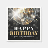 Black Gold 50th Birthday Party Serviette (Vorderseite)