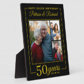 Black Gold 50th Golden Anniversary 3 Photo Collage Fotoplatte (Seite)