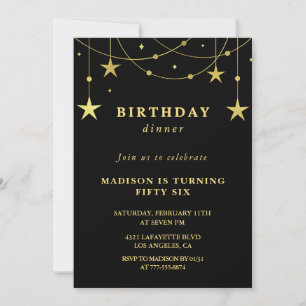 Black Gold 56. Geburtstag Einladungen Stars