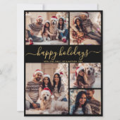 Black Gold 5 Foto Happy Holidays Weihnachten (Vorderseite)