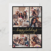 Black Gold 5 Foto Happy Holidays Weihnachten (Vorderseite)