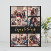 Black Gold 5 Foto Happy Holidays Weihnachten (Stehend Vorderseite)