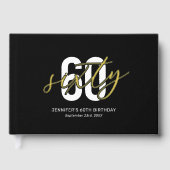 Black Gold 60. Geburtstag Gästebuch (Vorderseite)