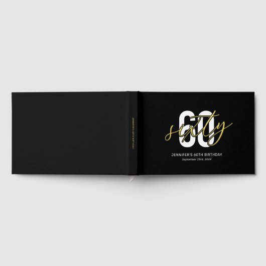 Black Gold 60. Geburtstag Gästebuch (Voll)
