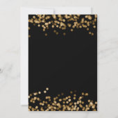 Black Gold 60. Geburtstagsfeier Einladung (Rückseite)