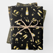 Black Gold 60 und Sassy Birthday Elegant  Geschenkpapier Set (Beispiel)