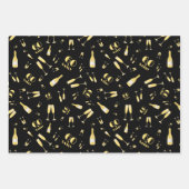 Black Gold 60 und Sassy Birthday Elegant  Geschenkpapier Set (Vorderseite)