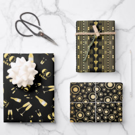 Black Gold 60 und Sassy Birthday Elegant Geschenkpapier Set
