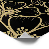 Black Gold 60th Birthday Party Welcome Poster (Ecke)