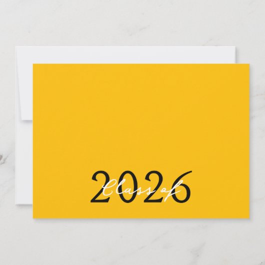 Black & Gold 6 Foto Filmstrip Abschluss Collage Einladung (Rückseite)