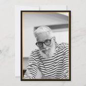 Black Gold 70. Geburtstag Foto Einladung (Rückseite)