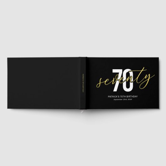 Black Gold 70. Geburtstag Gästebuch (Voll)