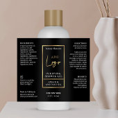 Black & Gold 8 OZ Kosmetische Flasche Wasserdichte Schaumweinetikett