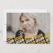 Black & Gold Abschluss 2 Foto Ankündigung (Rückseite)