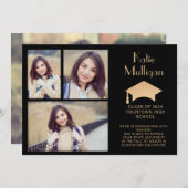 Black Gold Abschluss Class 2024 Foto (Vorne/Hinten)