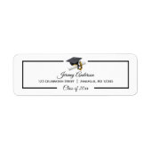 Black Gold Abschluss Class Cap und Tassel-Adresse (Vorne)