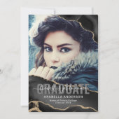 Black Gold Abschluss Foto Ankündigung (Vorderseite)