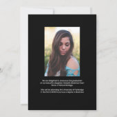 Black Gold Abschluss Foto Ankündigung (Rückseite)