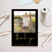 Black Gold Abschluss Foto Danke Custom