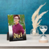 Black Gold Abschluss Foto Fett Typografie Moderne Fotoplatte (Seite)