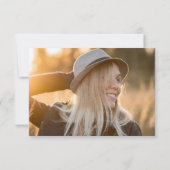 Black Gold Abschluss Foto Vielen Dank Dankeskarte (Rückseite)