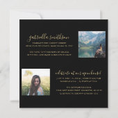 Black Gold Abschluss Open House Square Ankündigung (Rückseite)