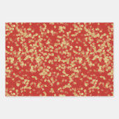 Black Gold Abstrakt Red Lips Brautparty Geschenkpapier Set (Vorderseite 3)