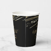 Black Gold Agate All Black Affair Birthday Party Pappbecher (Rechts)