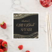Black Gold Agate All Black Affair Birthday Party Serviette (Beispiel)
