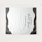 Black Gold Agate Brautparty Foto Booth Wandteppich (Vorderseite (Horizontal))