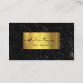 Black Gold Agate Business Card Visitenkarte (Vorderseite)